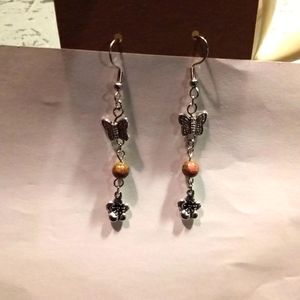 Butterfly & Flower Earrings